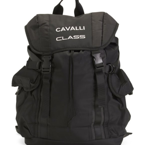 NWT CAVALLI CLASS Sport Utility Backpack black 563mn - Picture 1 of 4